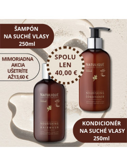 NATULIQUE - šampón na suché vlasy -250ml  a kondicionér na suché vlasy - 250ml